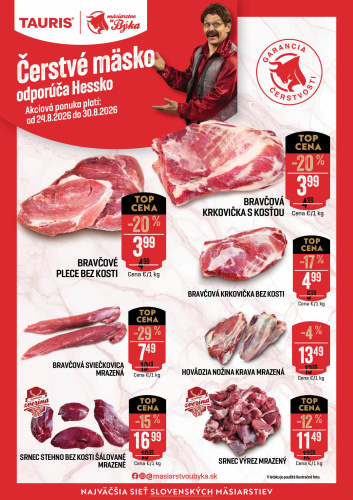 AKCIA Čerstvé mäsko 24.8 - 30.8 2026
