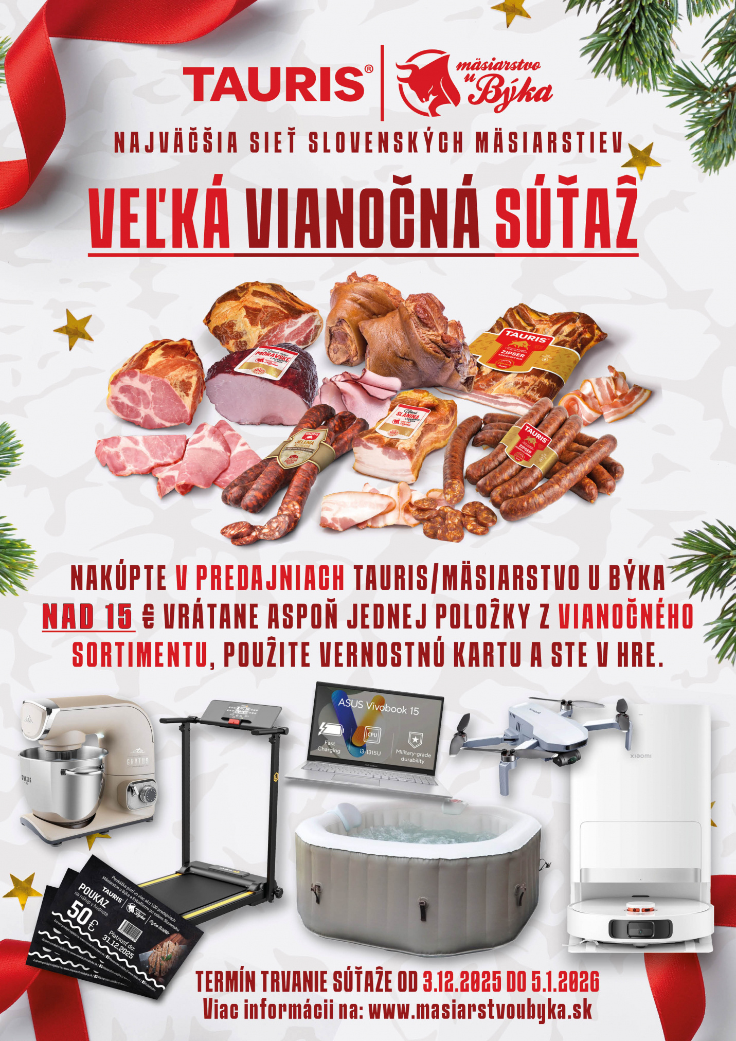 Veľká Vianočná súťaž s Mäsiarstvom u Býka