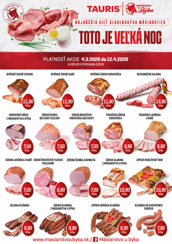 Veľkonočná ponuka od 4.3.-12.4.2026